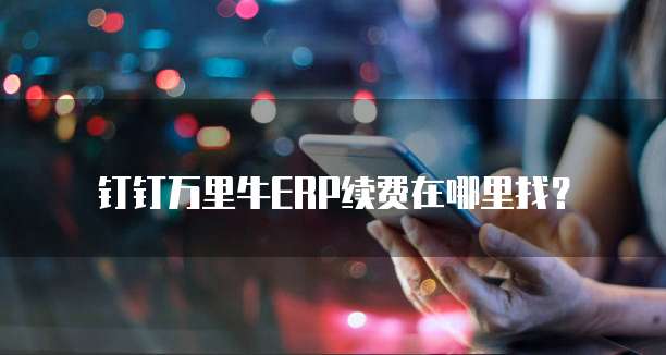 钉钉万里牛ERP续费在哪里找?
