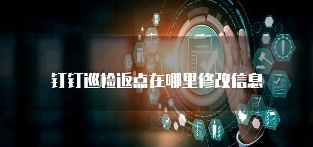 钉钉巡检返点在哪里修改信息