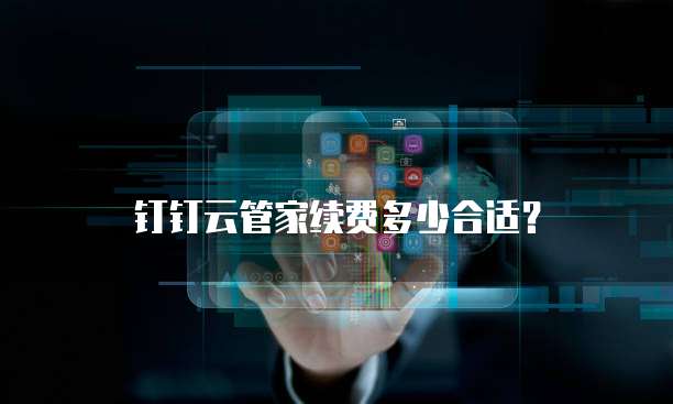 钉钉云管家续费多少合适?