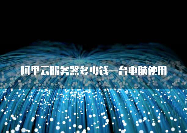 阿里云服务器多少钱一台电脑使用