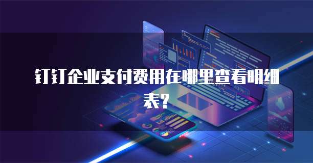 钉钉企业支付费用在哪里查看明细表?