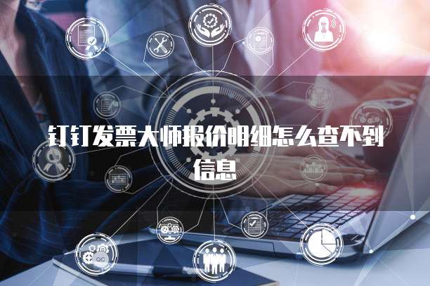 钉钉发票大师报价明细怎么查不到信息