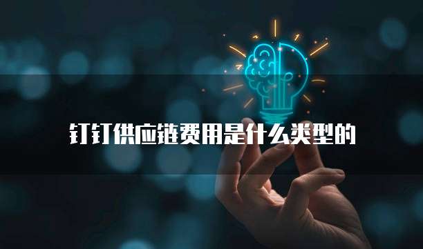 钉钉供应链费用是什么类型的