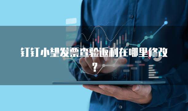 钉钉小望发票查验返利在哪里修改?