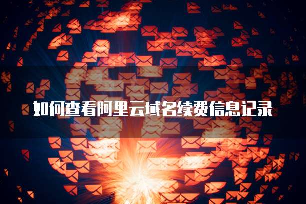 如何查看阿里云域名续费信息记录