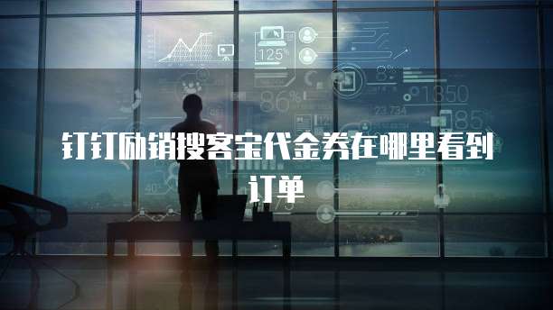 钉钉励销搜客宝代金券在哪里看到订单