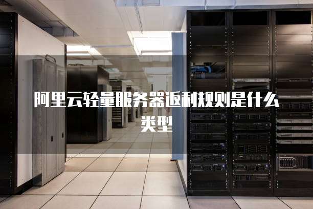 阿里云轻量服务器返利规则是什么类型