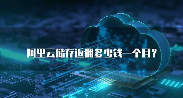 阿里云储存返佣多少钱一个月?