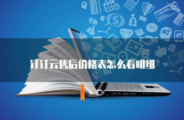 钉钉云售后价格表怎么看明细