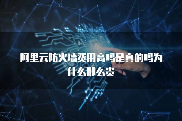 阿里云防火墙费用高吗是真的吗为什么那么贵