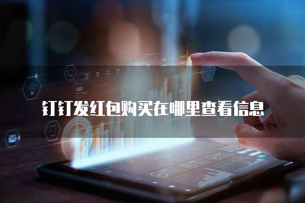 钉钉发红包购买在哪里查看信息