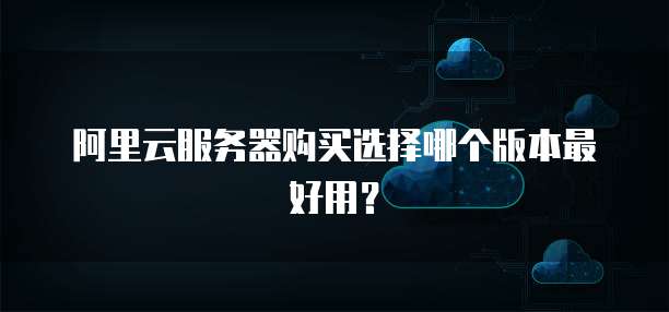阿里云服务器购买选择哪个版本最好用?