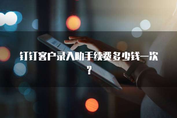 钉钉客户录入助手续费多少钱一次？