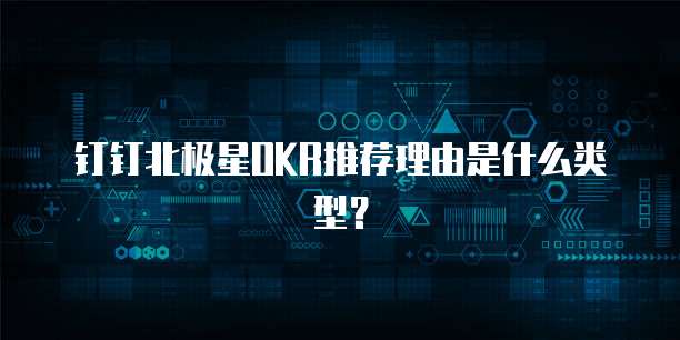 钉钉北极星OKR推荐理由是什么类型?