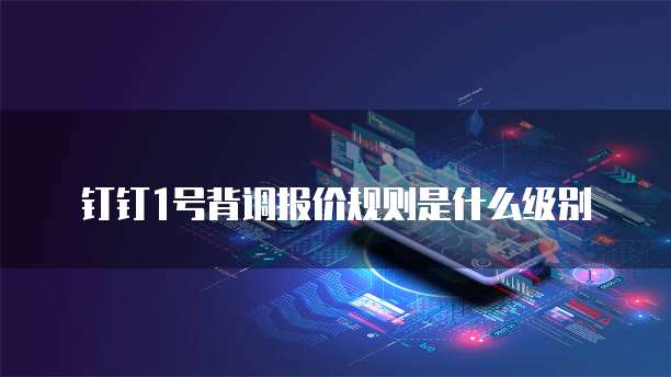 钉钉1号背调报价规则是什么级别