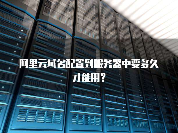 阿里云域名配置到服务器中要多久才能用?