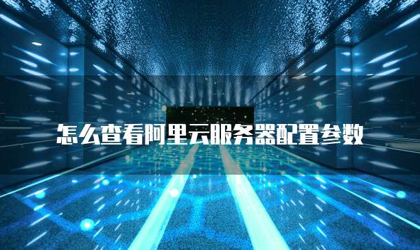 怎么查看阿里云服务器配置参数