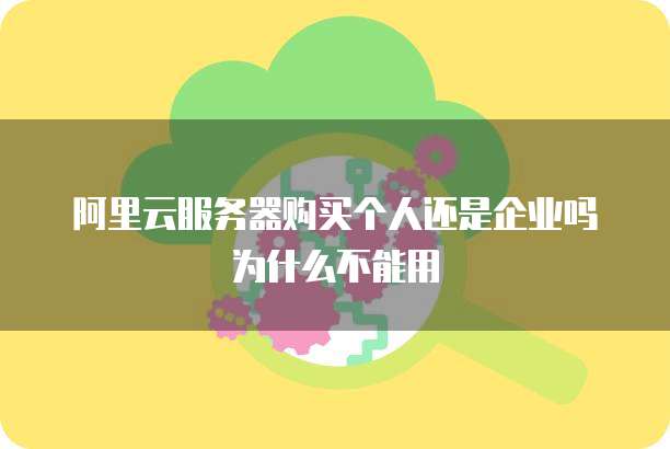 阿里云服务器购买个人还是企业吗为什么不能用