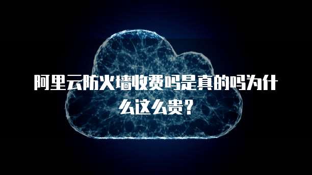 阿里云防火墙收费吗是真的吗为什么这么贵?