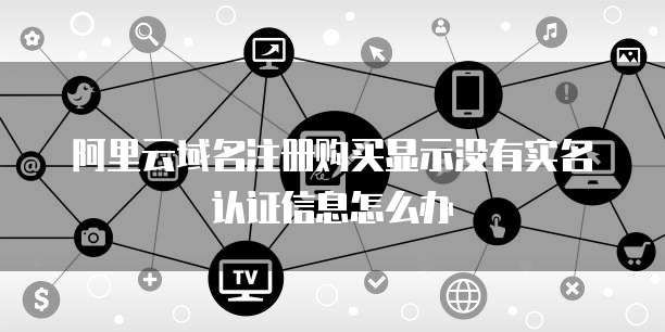 阿里云域名注册购买显示没有实名认证信息怎么办