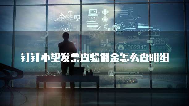 钉钉小望发票查验佣金怎么查明细