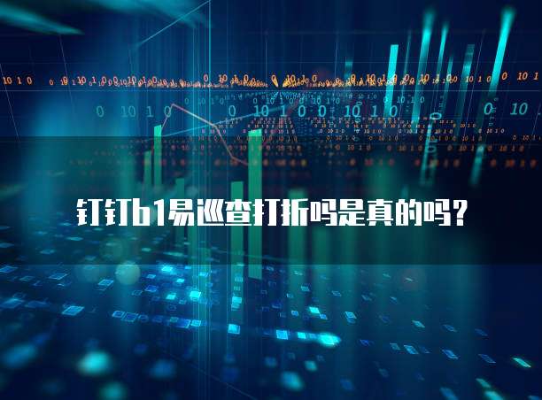 钉钉b1易巡查打折吗是真的吗?