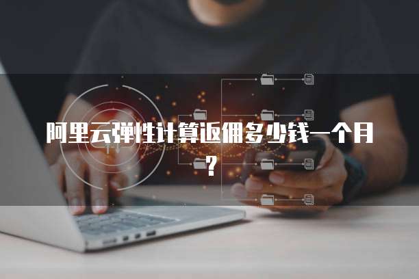 阿里云弹性计算返佣多少钱一个月?