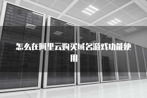 怎么在阿里云购买域名游戏功能使用