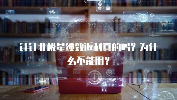 钉钉北极星绩效返利真的吗?为什么不能用?