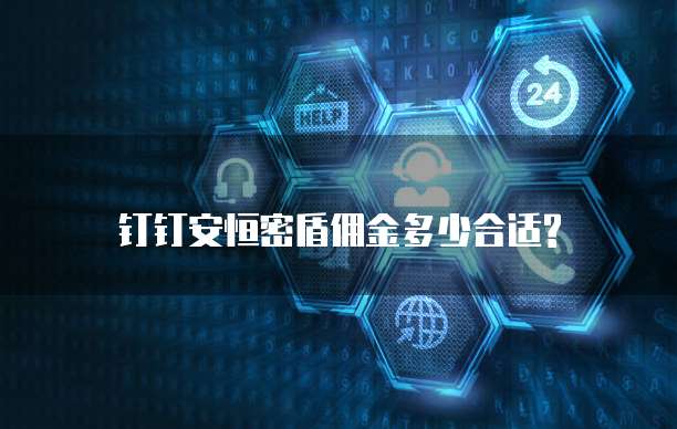 钉钉安恒密盾佣金多少合适?