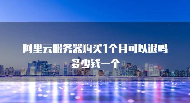 阿里云服务器购买1个月可以退吗多少钱一个