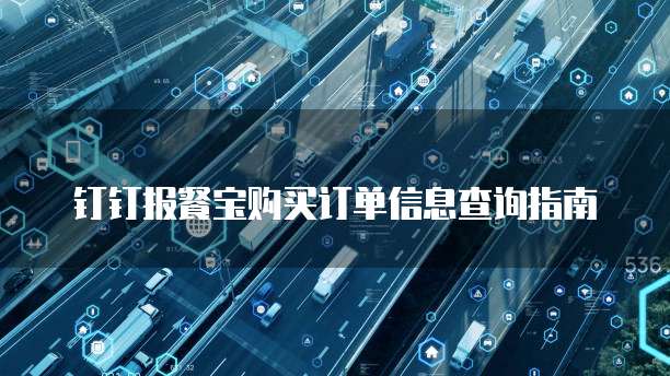 钉钉报餐宝购买订单信息查询指南