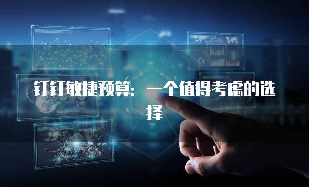 钉钉敏捷预算：一个值得考虑的选择