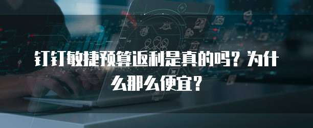 钉钉敏捷预算返利是真的吗?为什么那么便宜?