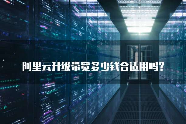 阿里云升级带宽多少钱合适用吗?
