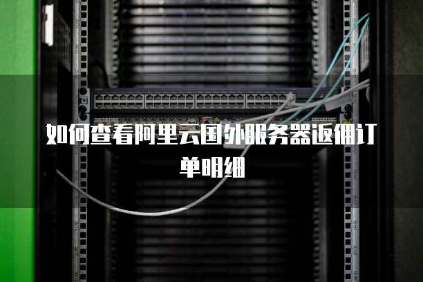 如何查看阿里云国外服务器返佣订单明细