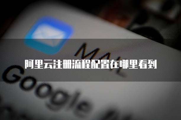 阿里云注册流程配置在哪里看到