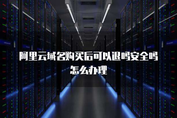 阿里云域名购买后可以退吗安全吗怎么办理