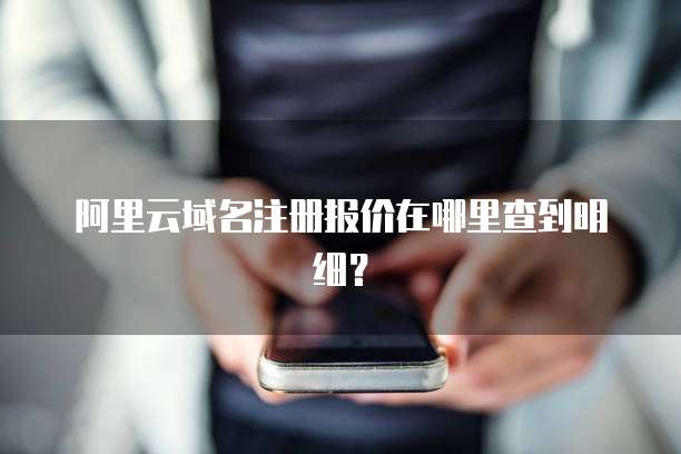阿里云域名注册报价在哪里查到明细?