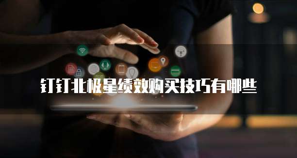 钉钉北极星绩效购买技巧有哪些