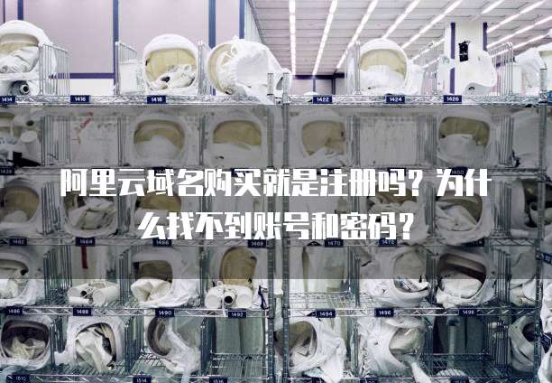 阿里云域名购买就是注册吗?为什么找不到账号和密码?