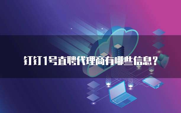 钉钉1号直聘代理商有哪些信息？