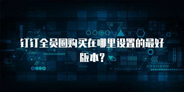 钉钉全员圈购买在哪里设置的最好版本?