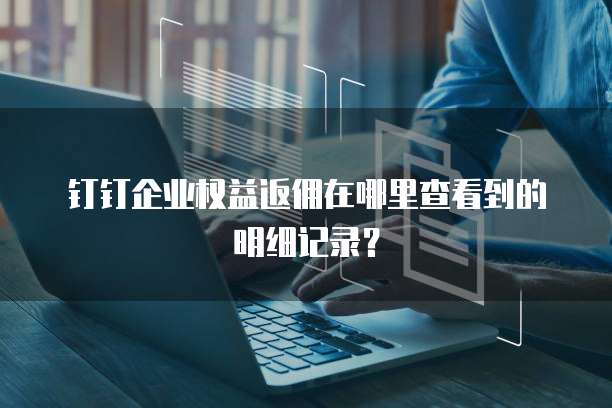 钉钉企业权益返佣在哪里查看到的明细记录?