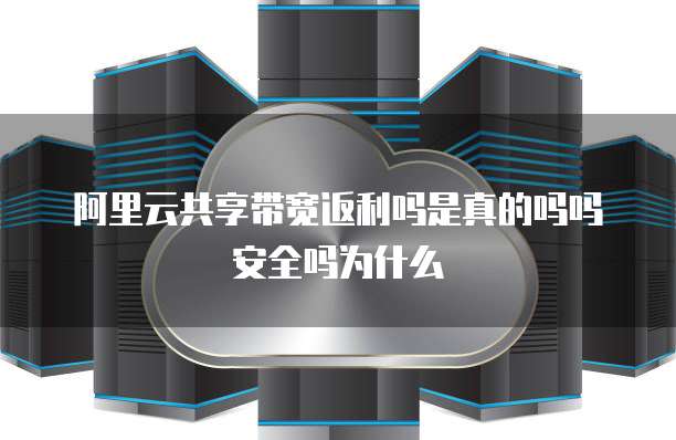 阿里云共享带宽返利吗是真的吗吗安全吗为什么