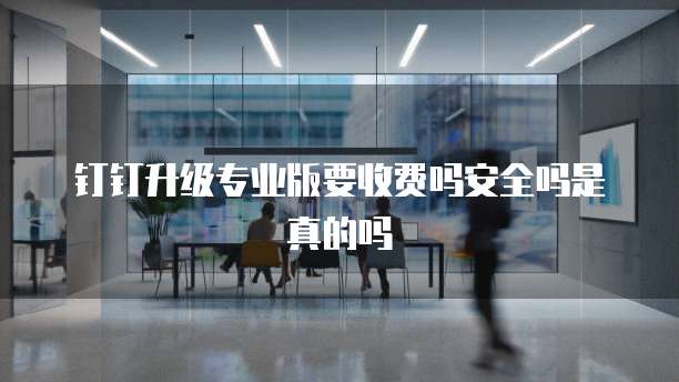 钉钉升级专业版要收费吗安全吗是真的吗