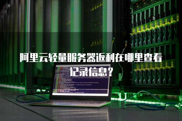 阿里云轻量服务器返利在哪里查看记录信息?