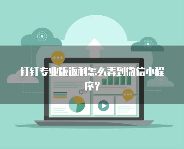 钉钉专业版返利怎么弄到微信小程序？