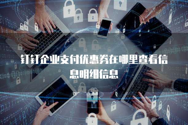 钉钉企业支付优惠券在哪里查看信息明细信息