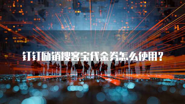 钉钉励销搜客宝代金券怎么使用?